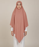 Peach Pink Hood Hijab (Khimar)