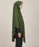 Olive Green Hood Hijab (Khimar)