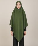Olive Green Hood Hijab (Khimar)