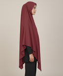 Ruby Wine Hood Hijab (Khimar)