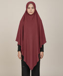 Ruby Wine Hood Hijab (Khimar)