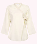 Cream Cloud Wrap Short Kimono