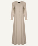 Light Taupe Loop Button Dress Set