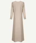 Light Taupe Loop Button Dress Set