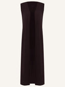 Mahogany Brown Sleeveless Jersey Cardigan