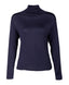 Navy High Neck Long Sleeve Body Shirt