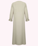 Whipped Taupe Open Abaya with Poet Sleeve