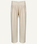 Almond High Waist Pleated Wide Legged Pants