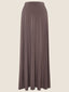 Taup A-Line Jersey Maxi Skirt