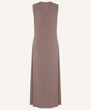 Taupe Sleeveless Jersey Cardigan