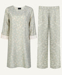 Sage Whisper Contrast Roll Sleeve Matching Set