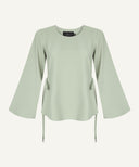 Sage Side Tie Blouse
