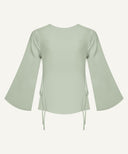 Sage Side Tie Blouse