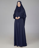 Navy Satin Prayer Dress (Jilbab)