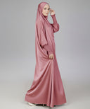 Rose Pink Satin Prayer Dress (Jilbab)