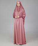 Rose Pink Satin Prayer Dress (Jilbab)
