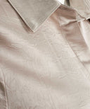 Sand Satin Long Sleeve Shirt Blouse