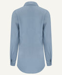 Soft Blue Long Sleeve Shirt Blouse