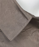 Dark Mink Satin Long Sleeve Shirt Blouse