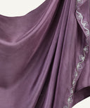 Plum Purple Satin Fancy Hijab