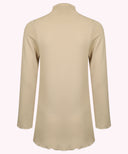Mocha Brown Lettuce Trim Tee
