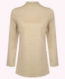 Mocha Brown Lettuce Trim Tee