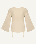 Vanilla Side Tie Blouse
