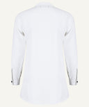 Coconut White Contrast Piping Button Down Matching Set