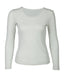 White Shimmer Long Sleeve Body Shirt