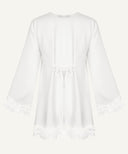 White Self-Textured Lace Jacket Matching Set