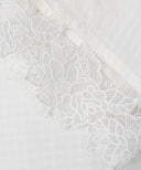 White Self-Textured Lace Jacket Matching Set