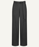 Black Front Pleated Wide Legged Pants