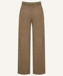 Chestnut Front Pleated Wide Legged Pants