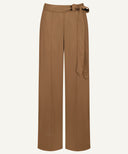 Chestnut Front Pleated Wide Legged Pants
