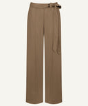 Chestnut Front Pleated Wide Legged Pants