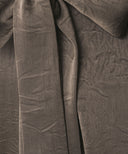 Dark Mink Front Pleated Satin Wide Legged Pants