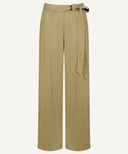 Ochre Front Pleated Wide Legged Pants