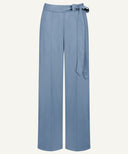 Powder Blue Front Pleated Wide Legged Pants