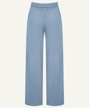Soft Blue Front Pleated Wide Legged Pants
