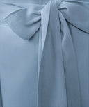 Soft Blue Front Pleated Wide Legged Pants