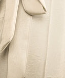 Wheat Gold Front Pleated Satin Wide Legged Pants