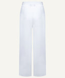 White Front Pleated Wide Legged Pants