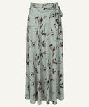 Zephyr Blue Printed Flared Skirt