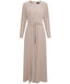 Almond Chiffon Classic A-Line Long Sleeves Modest Maxi Abaya Dress