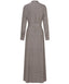 Almond Sweetheart Button Down Long Sleeves Modest Maxi Abaya Dress