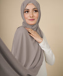 Ash Taupe Chiffon Hijab