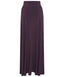 Aubergine A-Line Jersey Modest Maxi Skirt