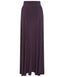 Aubergine A-Line Jersey Modest Maxi Skirt