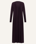 Aubergine A-Line Long Sleeve Jersey Cardigan