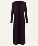 Aubergine A-Line Long Sleeve Jersey Cardigan